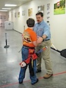 Coaching a student on his stance