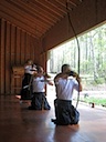 Youth group fieldtrip to observe at Meishin Kyudojo